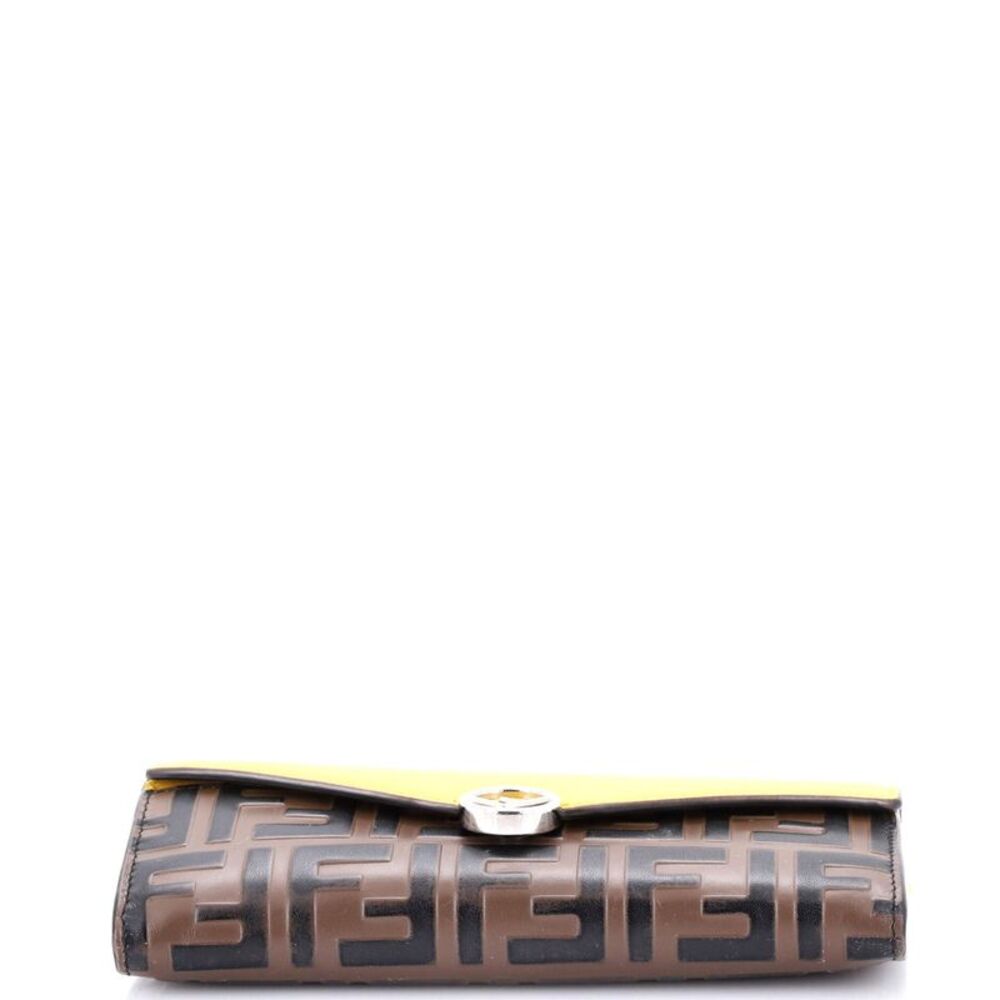 Fendi Continental Envelope Wallet Leather with Zucca Embossed Detail - Picture 4 of 9